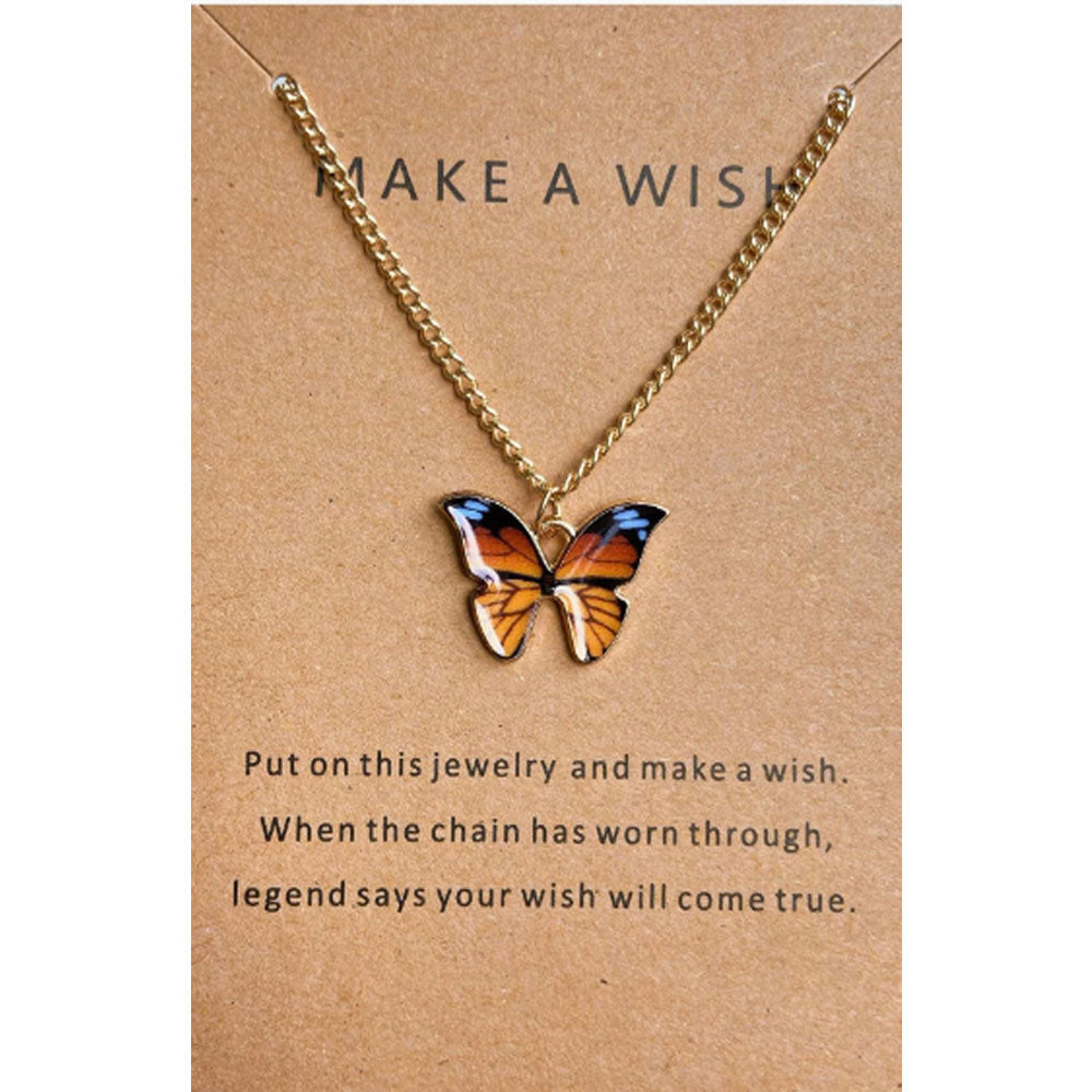 Shein - Romwe One Piece Butterfly Pendant Random Necklace