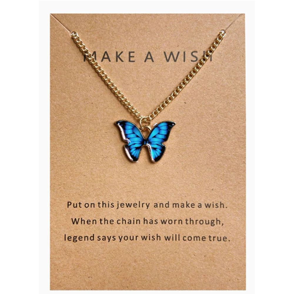Shein - Romwe One Piece Butterfly Pendant Random Necklace