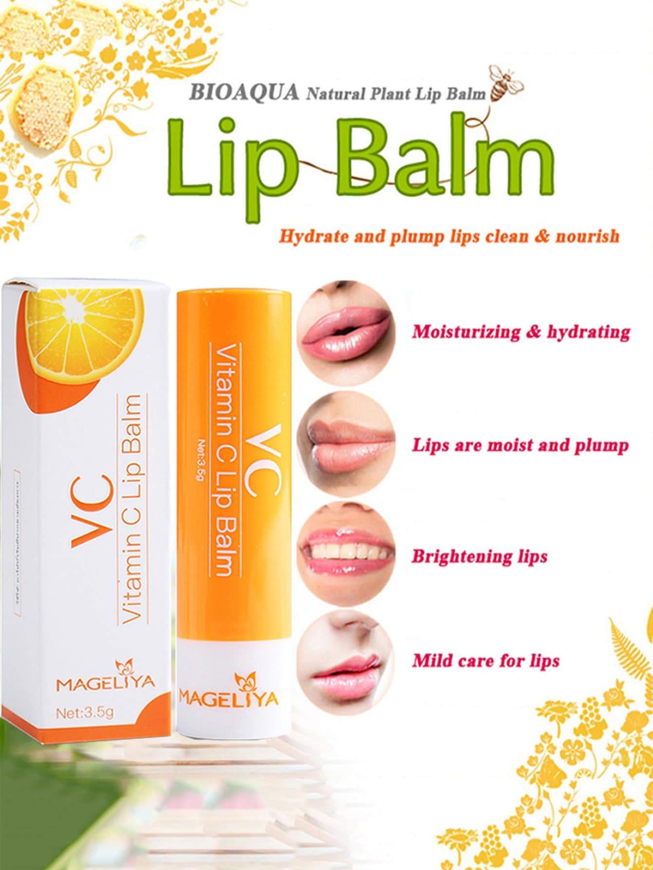 Shein- Hydrating Vitamin C Lip Balm,  3.5 g