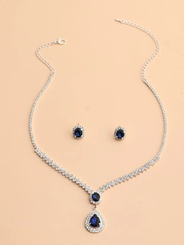 Shein- Rhinestone Decor Necklace & Earrings