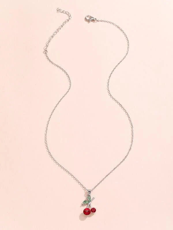 Shein - Cherry Pendant Necklace