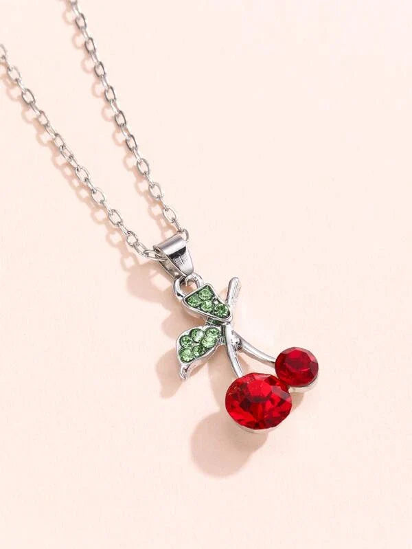 Shein - Cherry Pendant Necklace