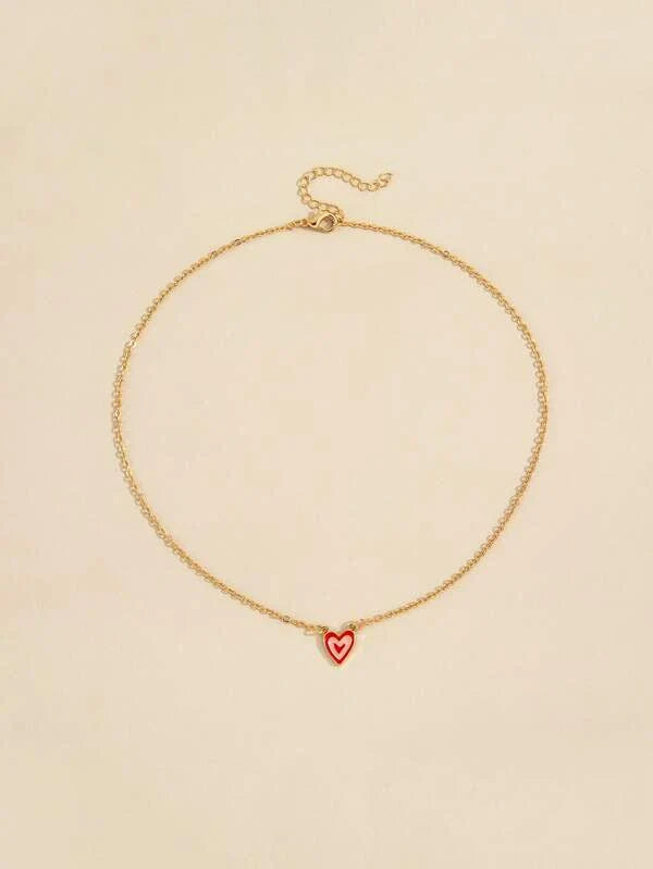Shein - Heart Pendant Necklace