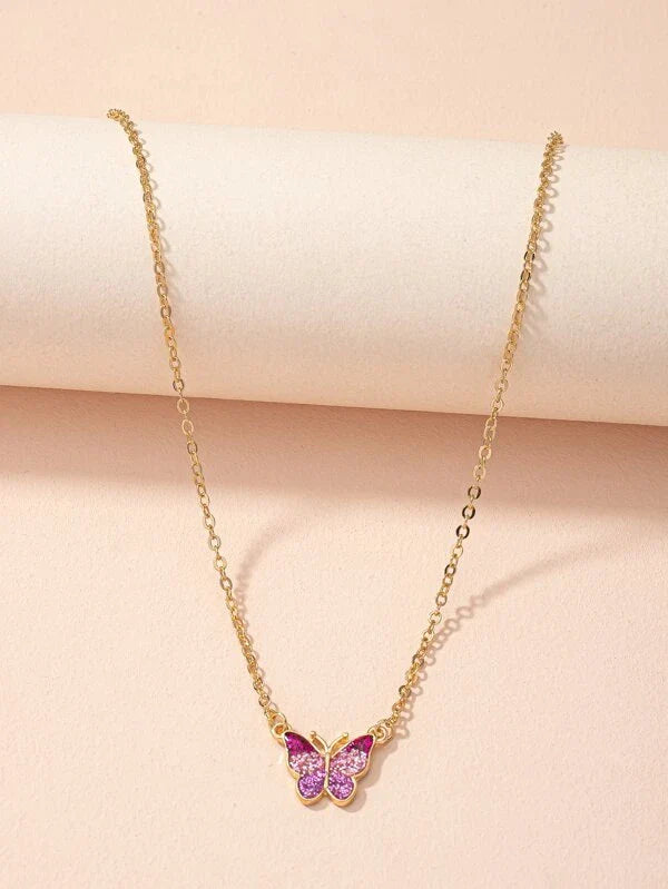 Shein - Butterfly Pendant Necklace