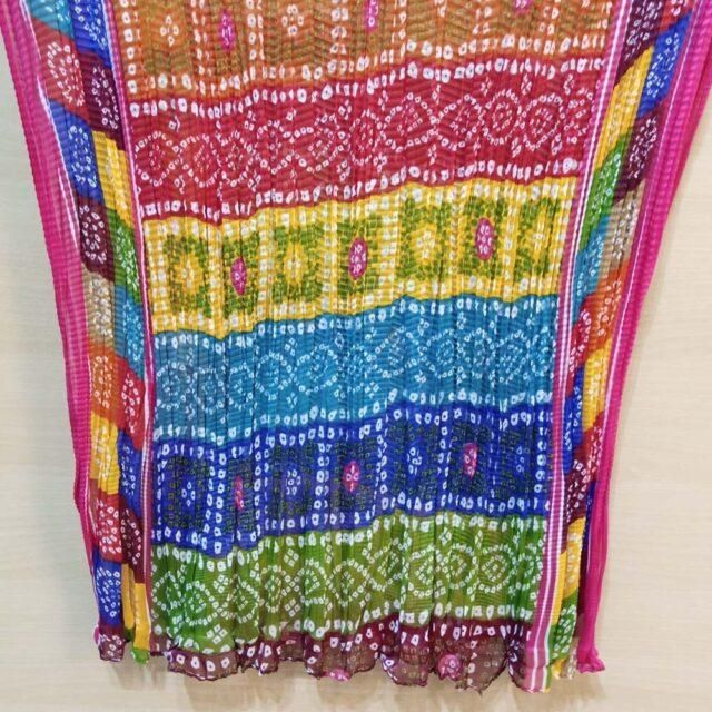 Zardi- Chiffon Crush Dupatta  Length 2.5 Yards  Multi  ZD617