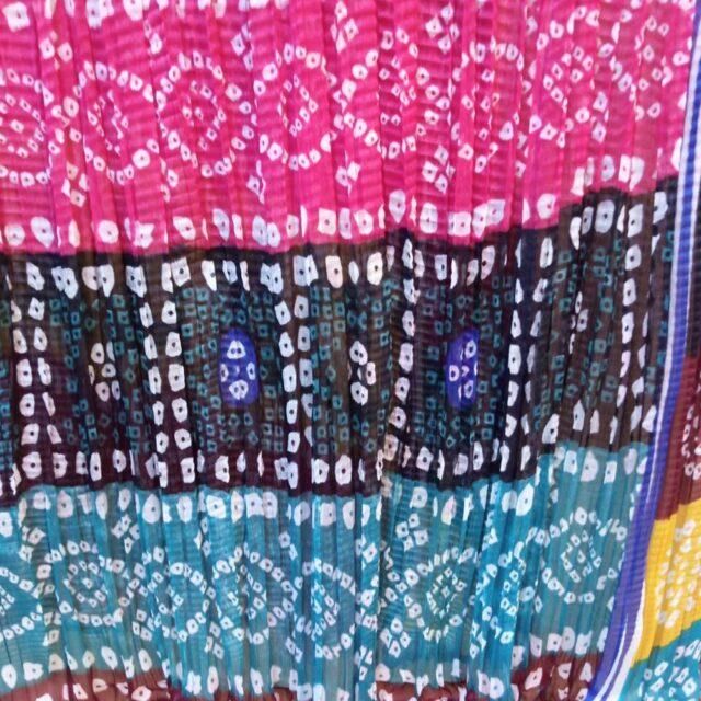 Zardi- Chiffon Crush Dupatta  Length 2.5 Yards  Multi  ZD618