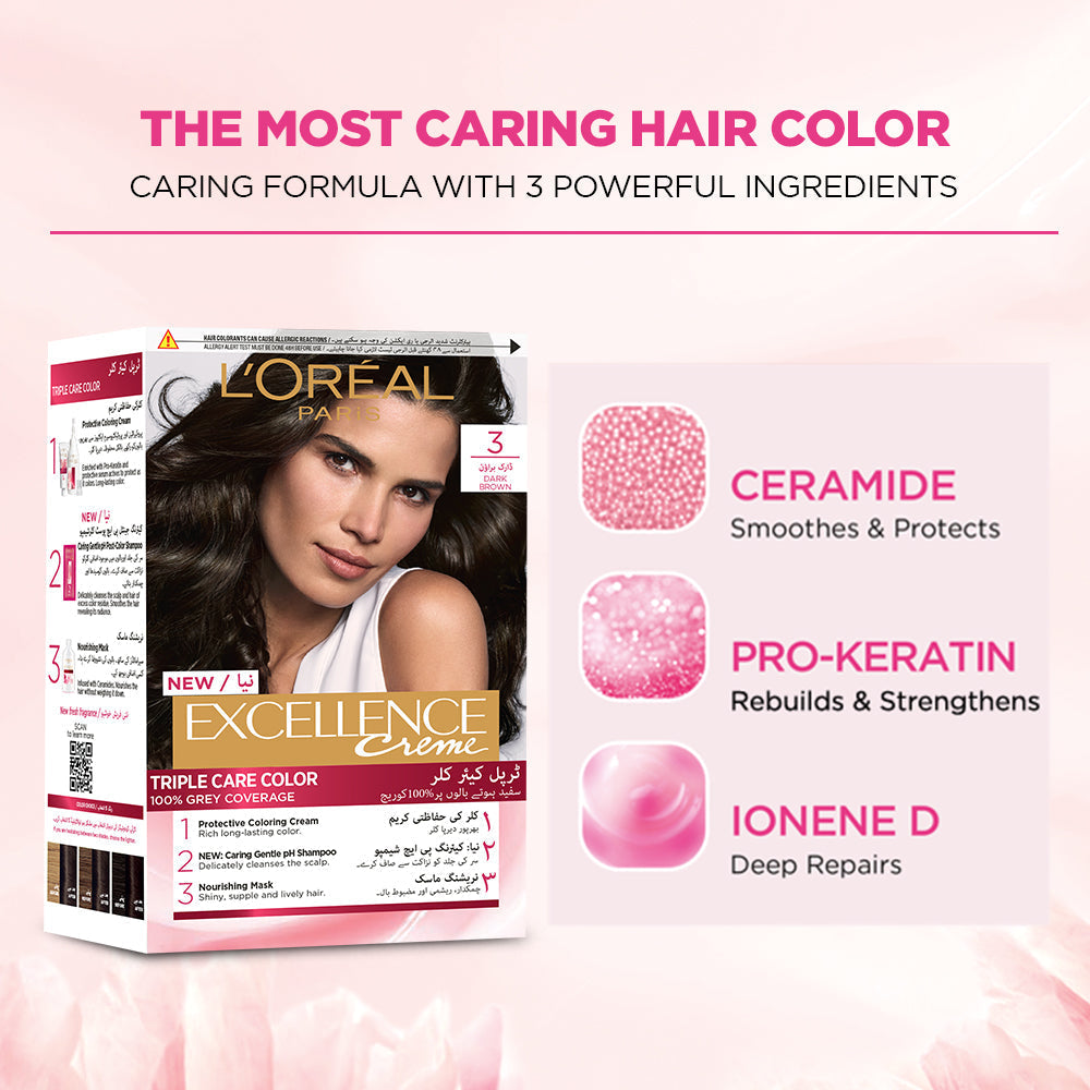 LOreal- Paris Excellence Creme Intense - 7.3 Dark Ash Blonde Hair Color