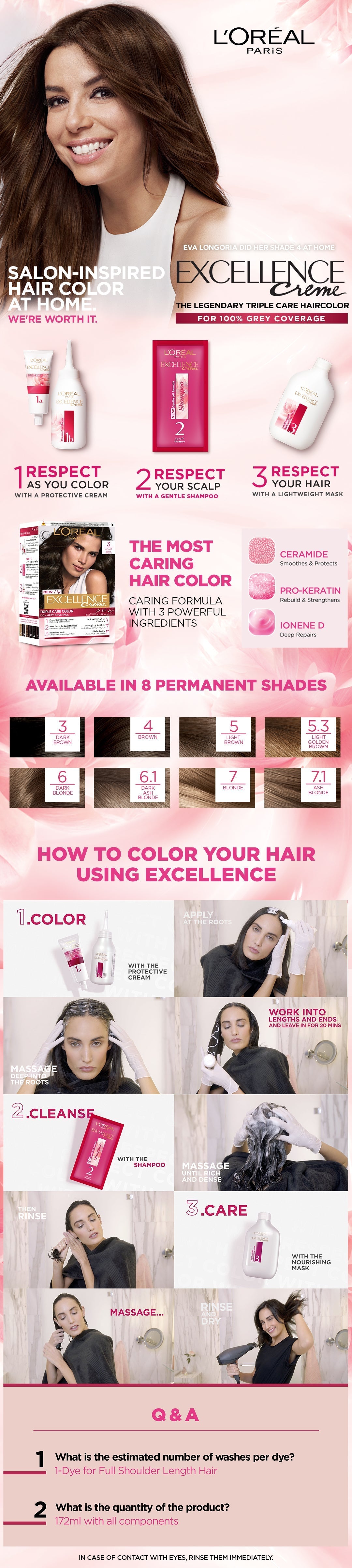 LOreal- Paris Excellence Creme Intense - 7.3 Dark Ash Blonde Hair Color