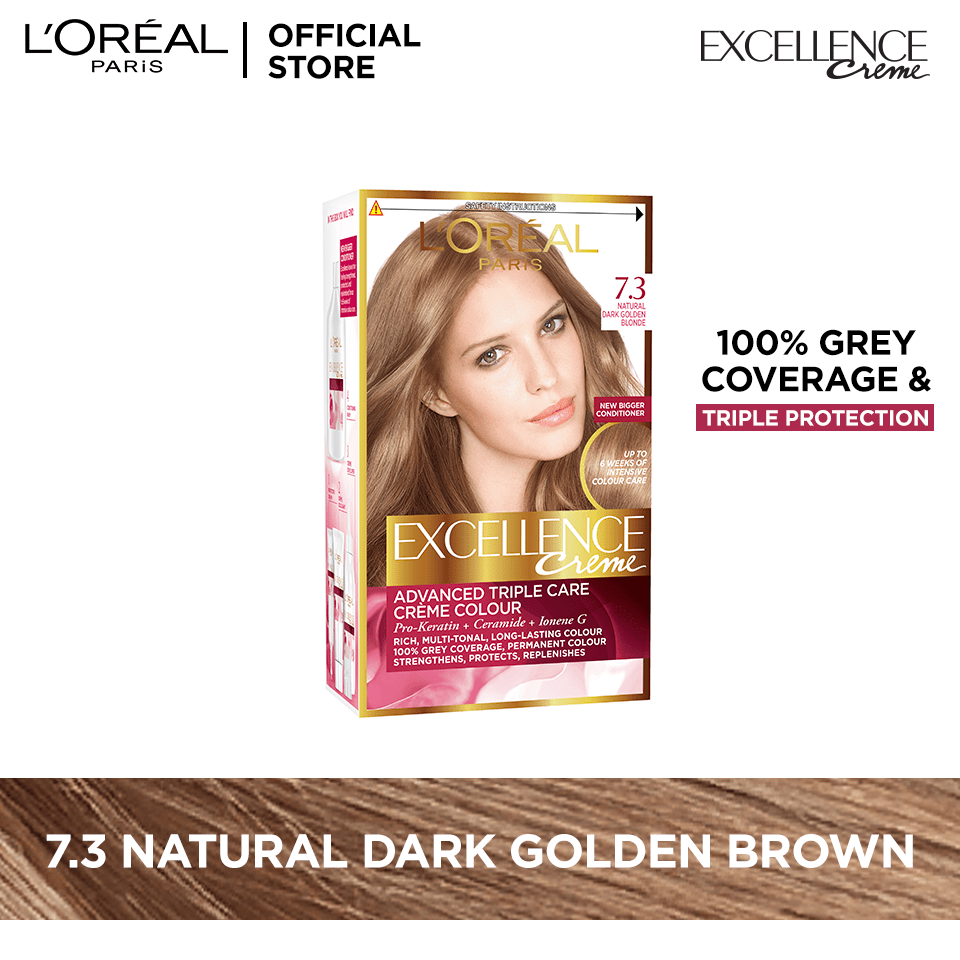 LOreal- Paris Excellence Creme Intense - 7.3 Dark Ash Blonde Hair Color
