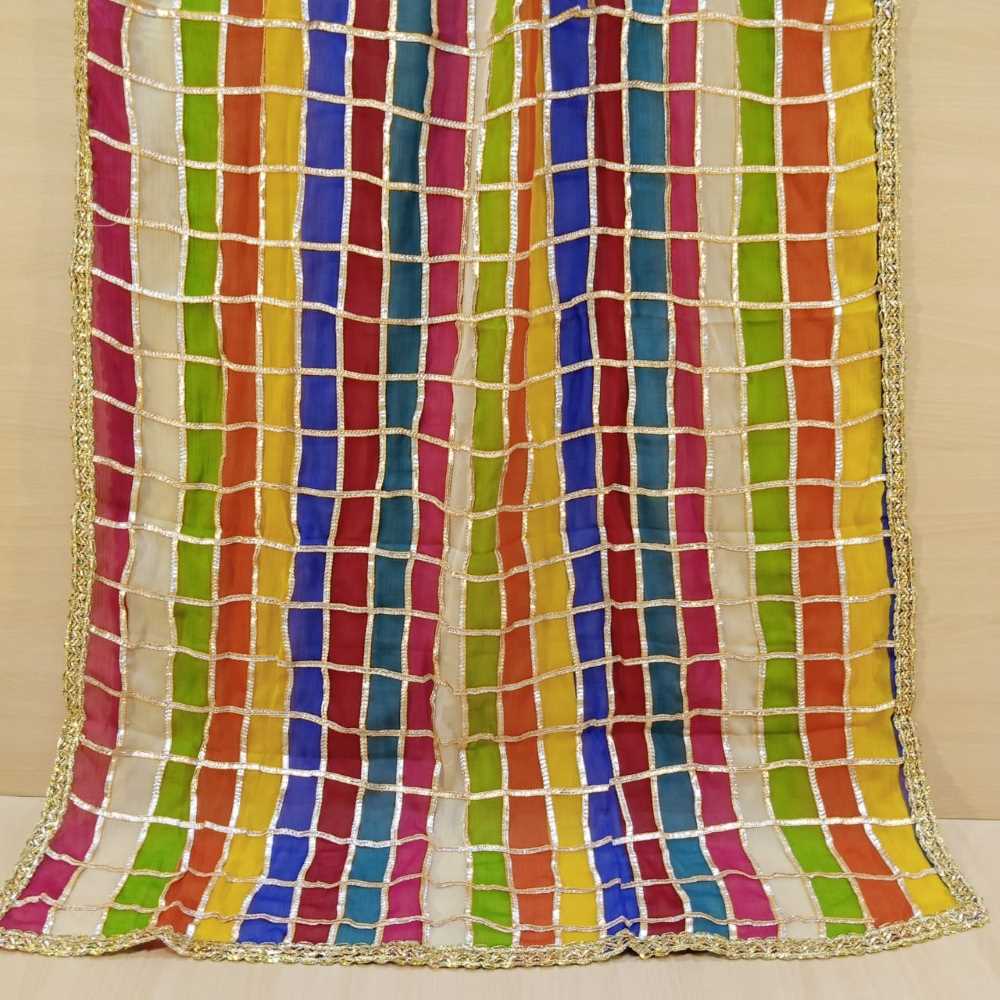 Zardi- Multi  Gota work Dupatta For Wedding Party  ZD552
